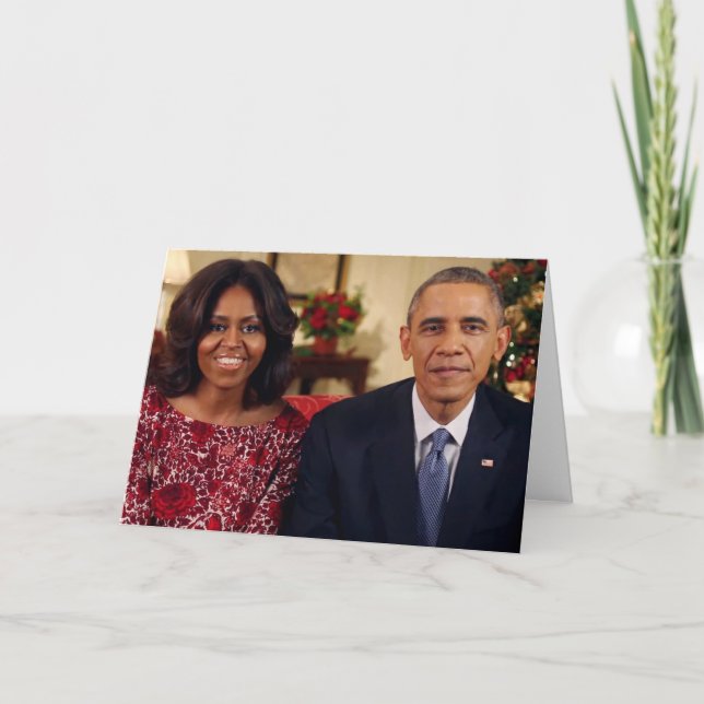 Cartes Pour Fêtes Annuelles Barack et Michelle 2014 Christmas - Greeting Card (Devant)