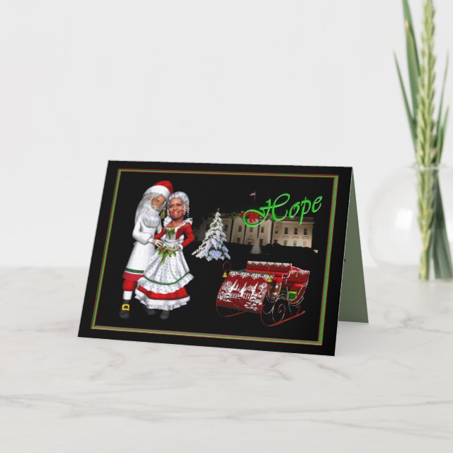 Cartes Pour Fêtes Annuelles Barack et Noël de Michelle Obama (Devant)