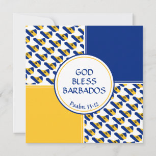 Cartes Pour Fêtes Annuelles BARBADOS FLAG personnalisé voeux d'anniversaire