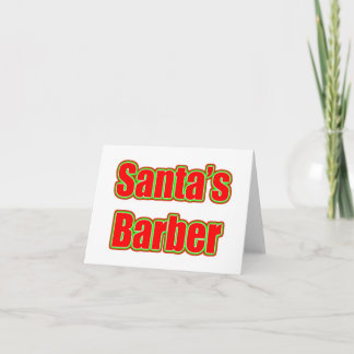 Cartes Pour Fêtes Annuelles Barber de Santa