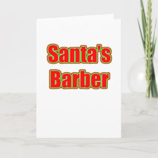 Cartes Pour Fêtes Annuelles Barber de Santa