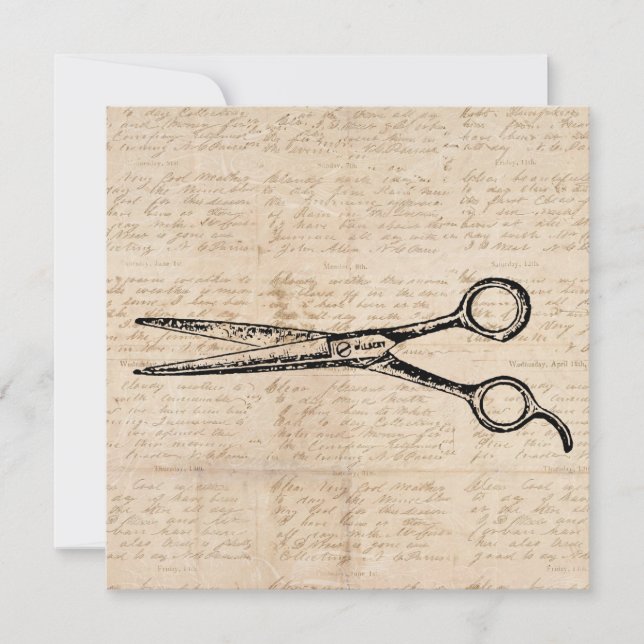 Cartes Pour Fêtes Annuelles Barbershop Hair Cutting Shears Barber Ciseaux (Devant)