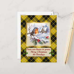 Cartes Pour Fêtes Annuelles Barclay Crest & Tartan avec Robin Personnalisé