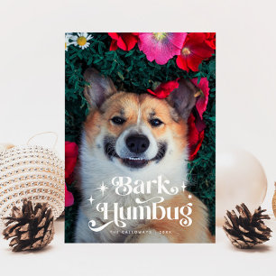 Cartes Pour Fêtes Annuelles BARK HUMBUG Drôle chien Noël