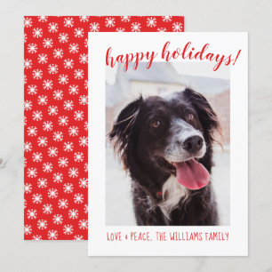 Cartes Pour Fêtes Annuelles Barking Spirits Bright Your Dog Photo Holiday