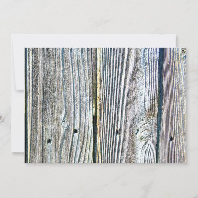 Cartes Pour Fêtes Annuelles Barnwood bois grain écorce rustique (Devant)