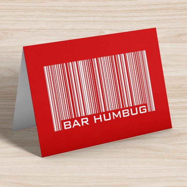 Cartes Pour Fêtes Annuelles Barre Humbug - Code barre anti Noël (Créateur téléchargé)