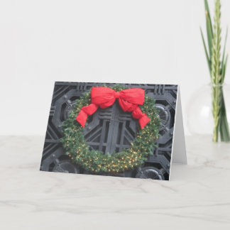 Cartes Pour Fêtes Annuelles barrière de noël sur porte de fer