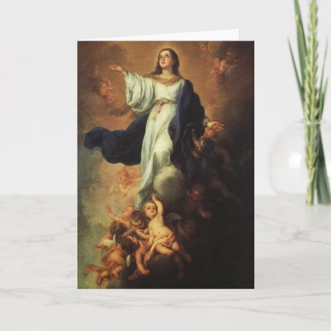 Cartes Pour Fêtes Annuelles Bartolome Murillo - acceptation de la Vierge (Devant)