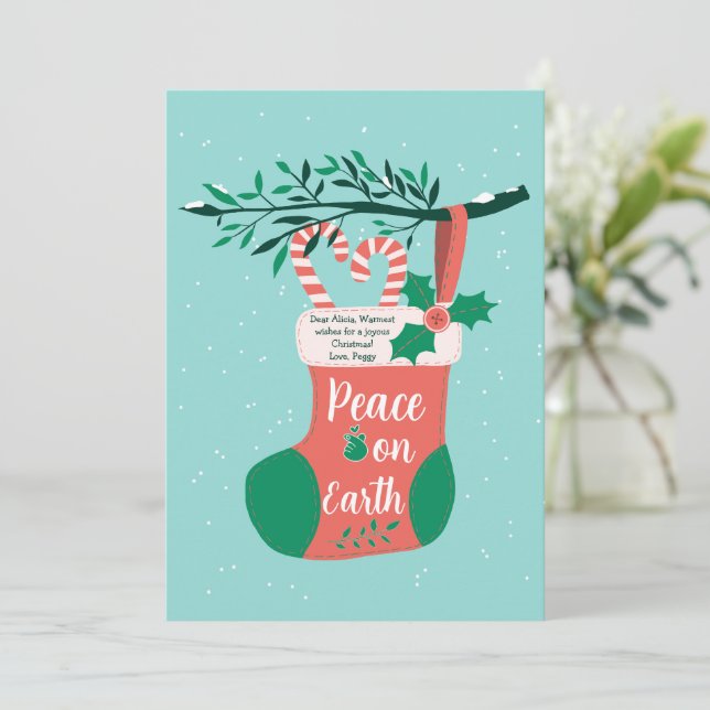 Cartes Pour Fêtes Annuelles Bas de Noël (Debout devant)