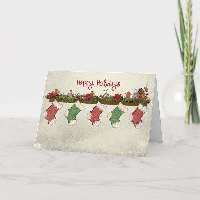 Cartes Pour Fêtes Annuelles Bas de Noël (Devant)