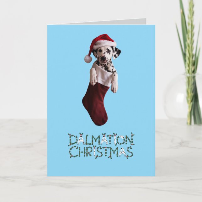 Cartes Pour Fêtes Annuelles Bas de Noël dalmate (Devant)
