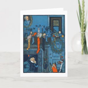 Cartes Pour Fêtes Annuelles Bas de Noël Rétro Vintage Fêtes
