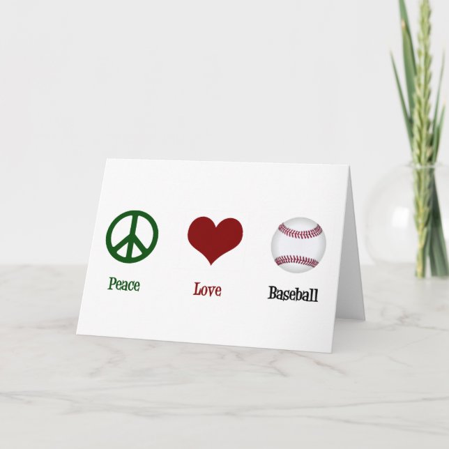 Cartes Pour Fêtes Annuelles Base-ball mignon (Devant)