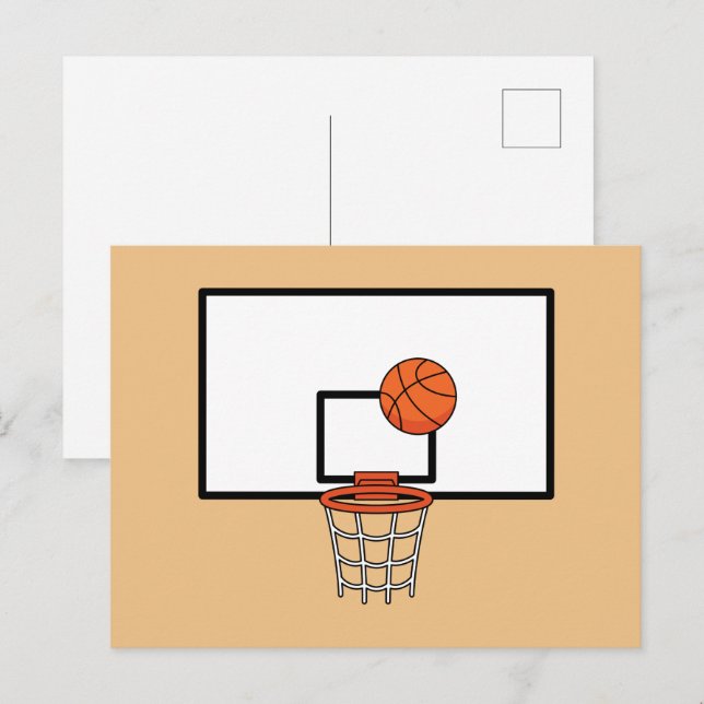 Cartes Pour Fêtes Annuelles Basket-ball (Devant / Derrière)