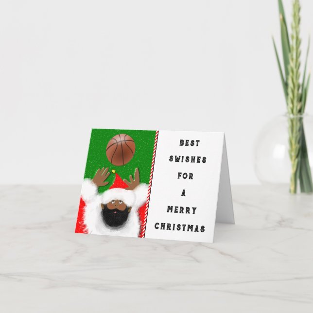 Cartes Pour Fêtes Annuelles basket-ball (Devant)