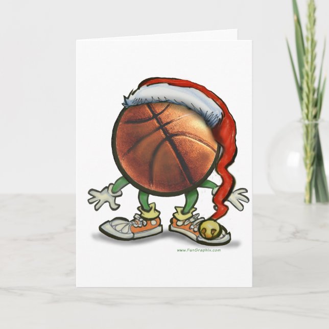 Cartes Pour Fêtes Annuelles Basket-ball (Devant)