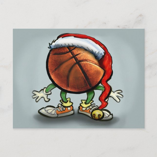 Cartes Pour Fêtes Annuelles Basket-ball (Devant)