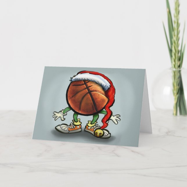 Cartes Pour Fêtes Annuelles Basket-ball (Devant)