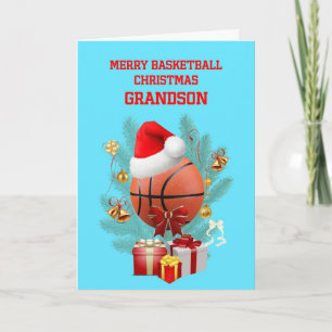 Cartes Pour Fêtes Annuelles Basket-ball de Noël de Grandson