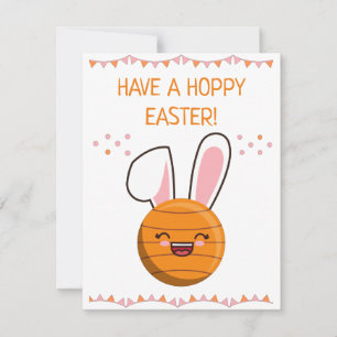 Cartes Pour Fêtes Annuelles Basket-ball Kawaii lapin lapin joyeux Pâques