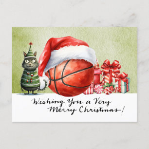 Cartes Pour Fêtes Annuelles Basket-ball sur le thème de Noël