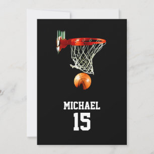 Cartes Pour Fêtes Annuelles Basket-ball Votre nom