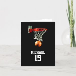 Cartes Pour Fêtes Annuelles Basket-ball Votre nom