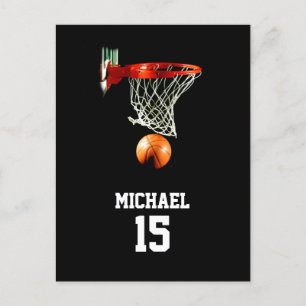 Cartes Pour Fêtes Annuelles Basket-ball Votre nom