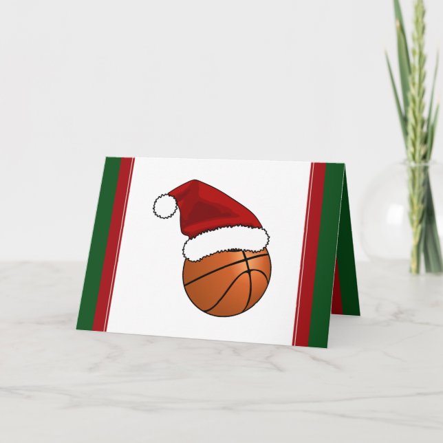 Cartes Pour Fêtes Annuelles Basket de Noël (Devant)