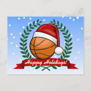 Cartes Pour Fêtes Annuelles Basket de style Noël