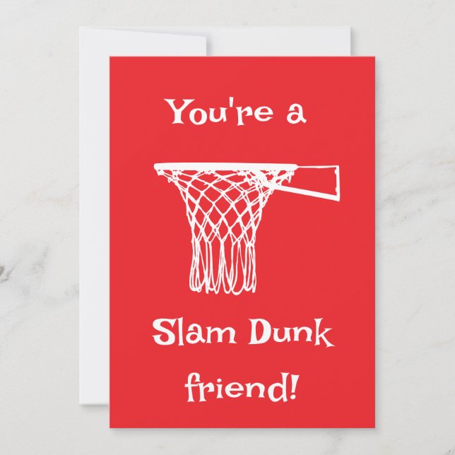 Cartes Pour Fêtes Annuelles Basketball de dunk élèves de la salle de classe Sa (Devant)