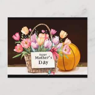 Cartes Pour Fêtes Annuelles Basketball pour la fête des mères avec panier de f