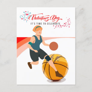 Cartes Pour Fêtes Annuelles Basketball pour la Saint-Valentin avec amour  