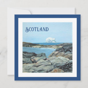 Cartes Pour Fêtes Annuelles Bass Rock, North Berwick, Scotland paysage art