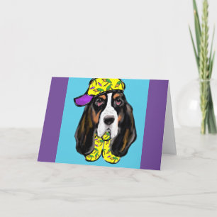 Cartes Pour Fêtes Annuelles Basset Hound