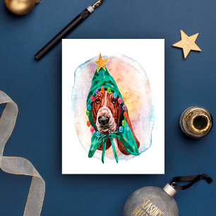 Cartes Pour Fêtes Annuelles Basset Hound Cadeaux de Noël Pour les amateurs de 