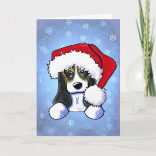 Cartes Pour Fêtes Annuelles Basset Hound de Noël
