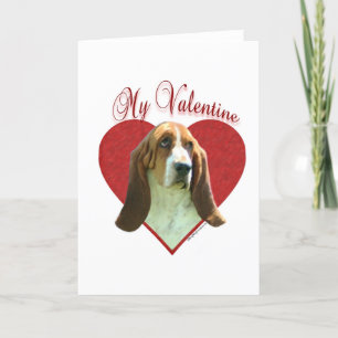 Cartes Pour Fêtes Annuelles Basset Hound My Valentine