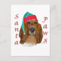Basset Hound Père Noël Paws