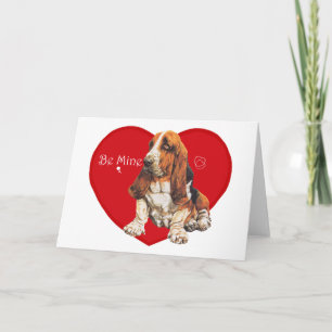 Cartes Pour Fêtes Annuelles Basset Hound Valentine