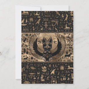 Cartes Pour Fêtes Annuelles Bastet, déesse chatte égyptienne