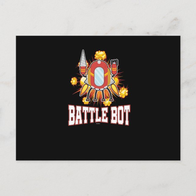 Cartes Pour Fêtes Annuelles Bataille Bot Robot Wars (Devant)