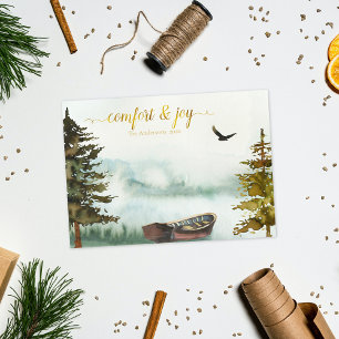 Cartes Pour Fêtes Annuelles Bateau de Noël rustique