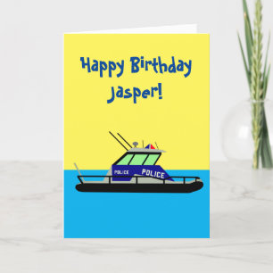 Cartes Pour Fêtes Annuelles Bateau de patrouille