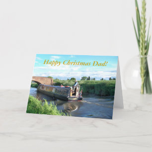 CARTES POUR FÊTES ANNUELLES BATEAUX DE CANAL DE NOËL
