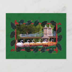Cartes Pour Fêtes Annuelles Bateaux de cygne de Boston pour les vacances