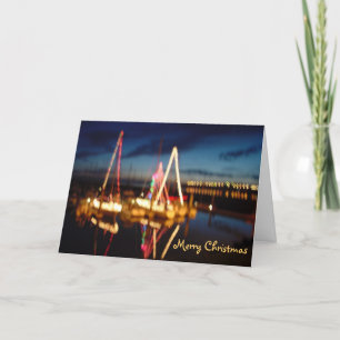 Cartes Pour Fêtes Annuelles Bateaux de Noël, Joyeux Noël