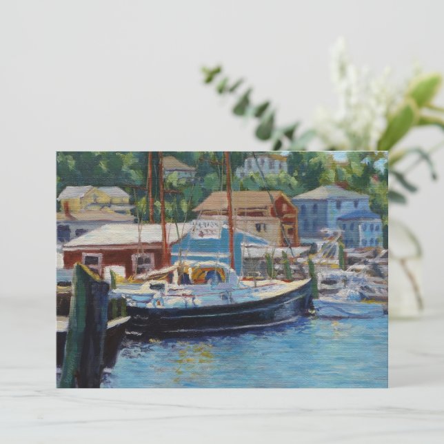 Cartes Pour Fêtes Annuelles Bateaux de pêche Pittoresques Gloucester (Debout devant)