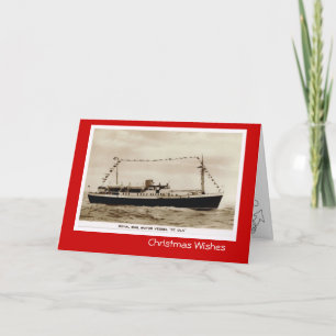 Cartes Pour Fêtes Annuelles Bateaux historiques vintages, Royal Mail "Ola de
